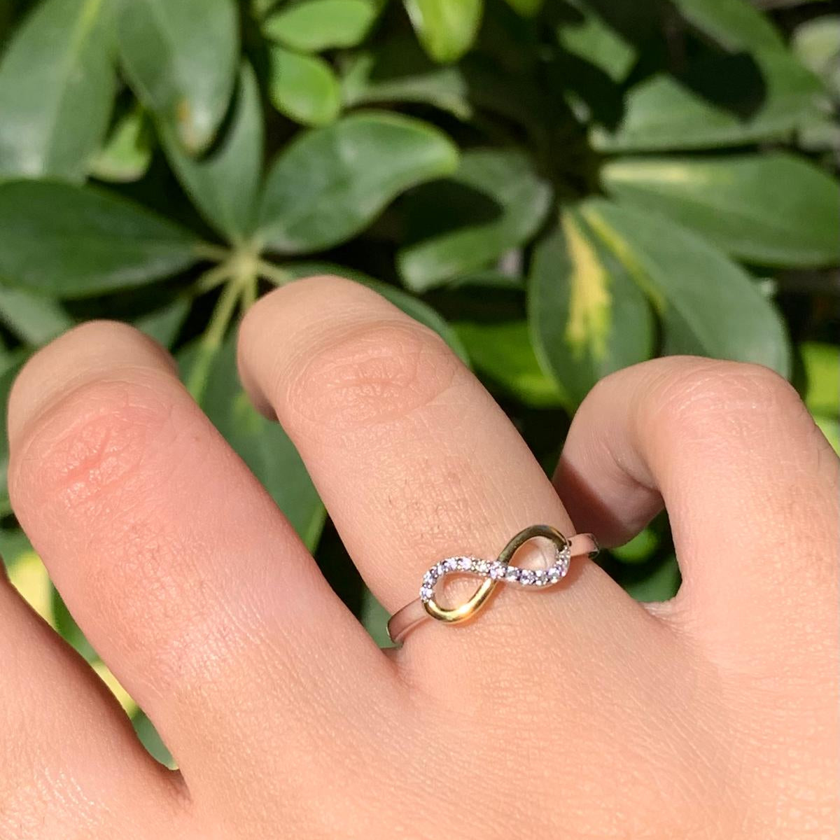 Anello infinity bicolore