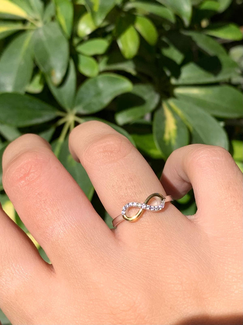 Anello infinity bicolore