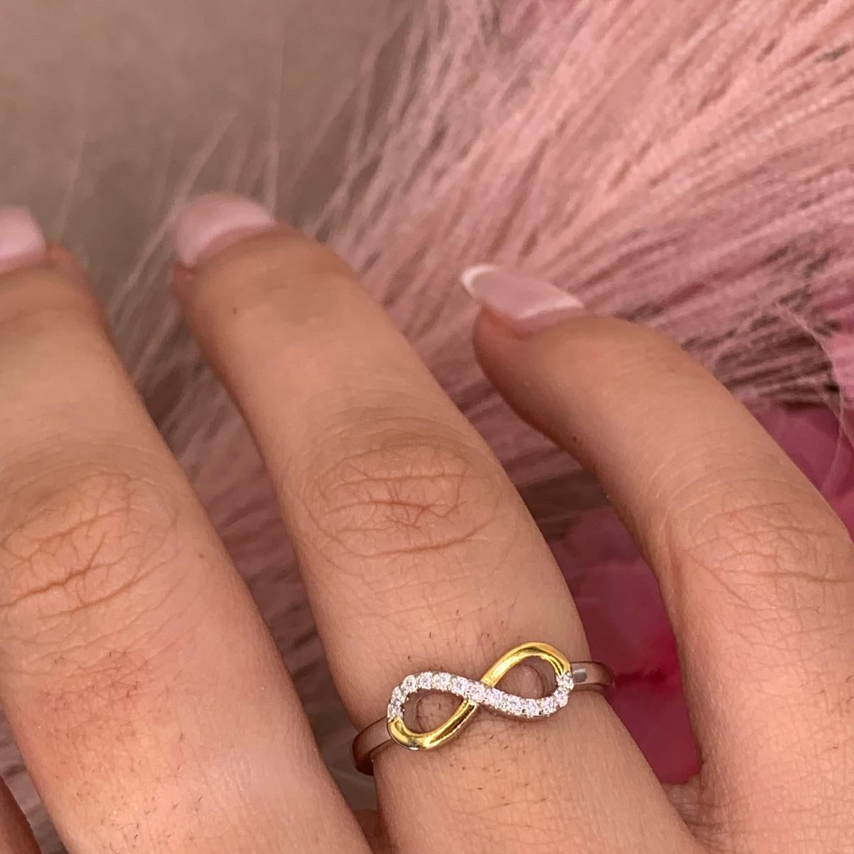 Anello infinity bicolore