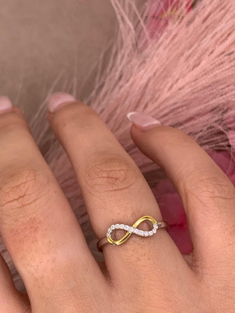 Anello infinity bicolore