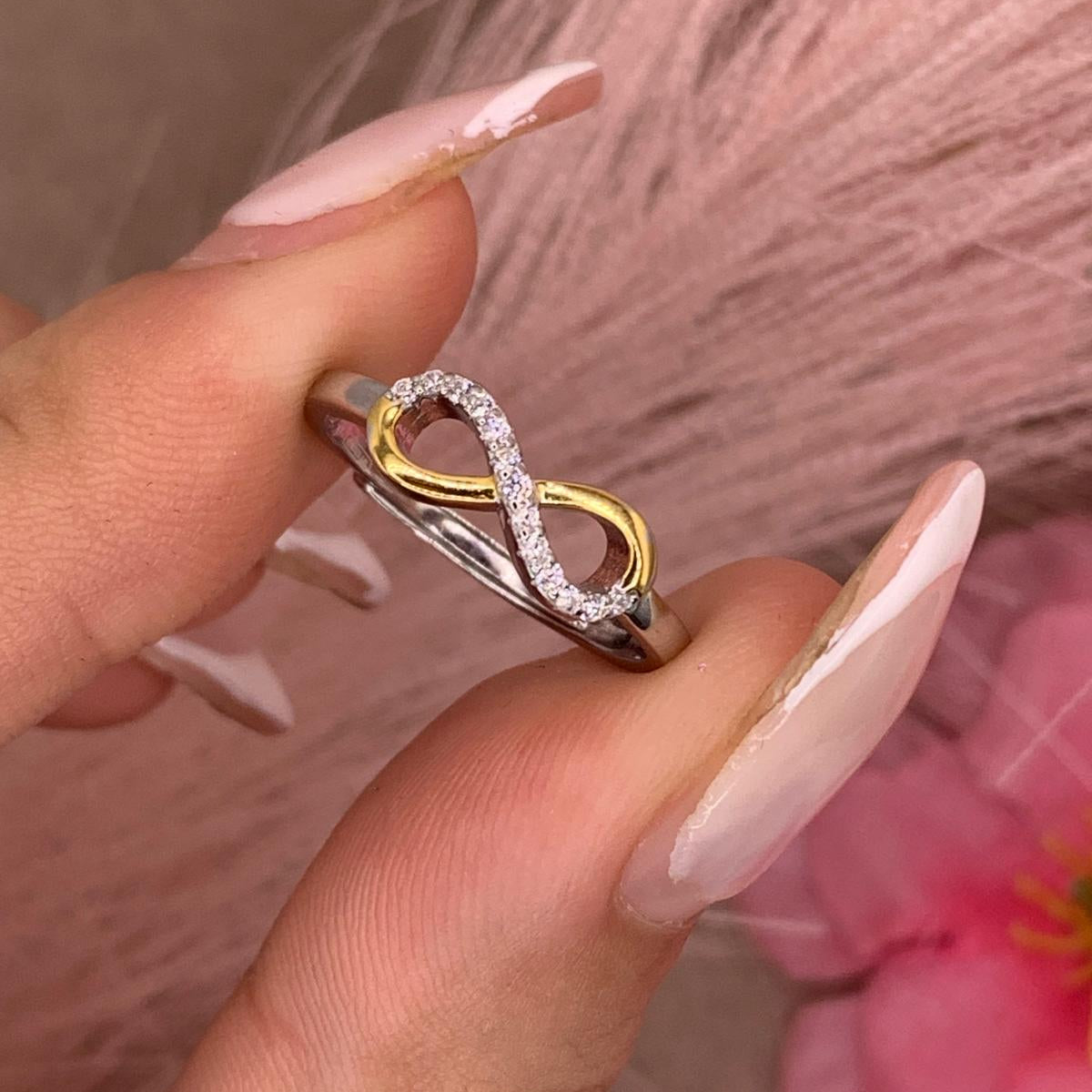 Anello infinity bicolore