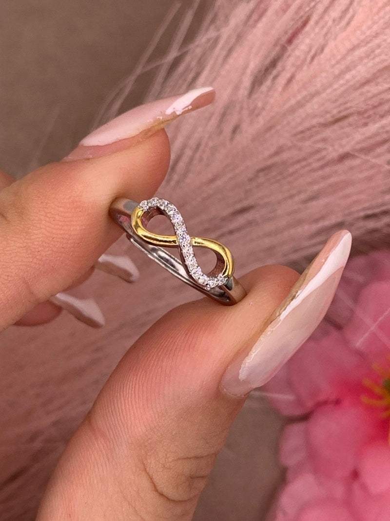 Anello infinity bicolore