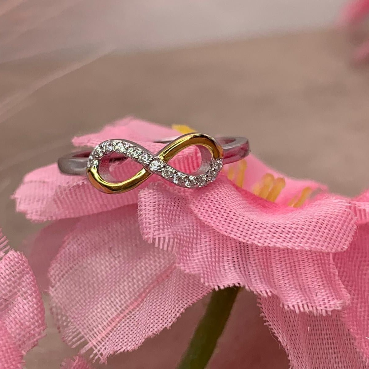 Anello infinity bicolore