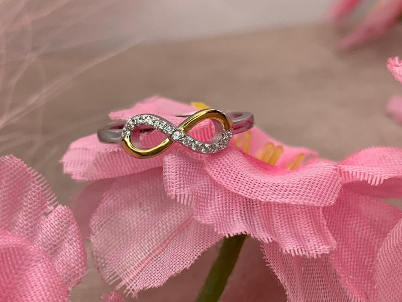 Anello infinity bicolore