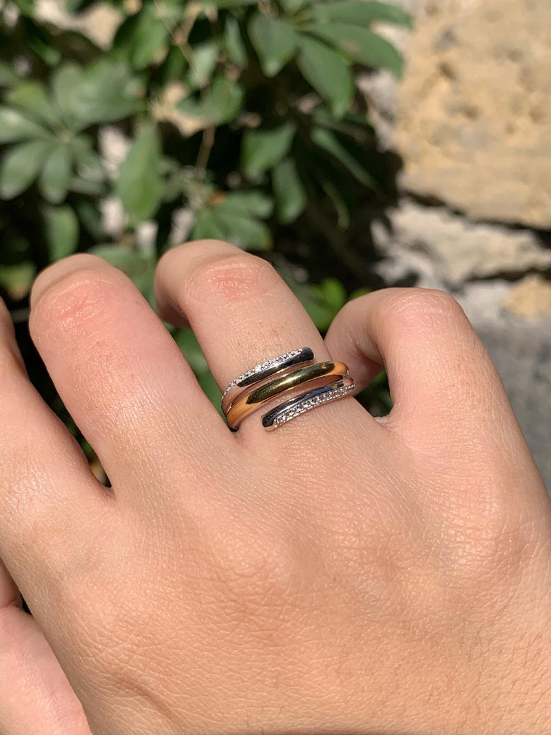Anello tris bilocore