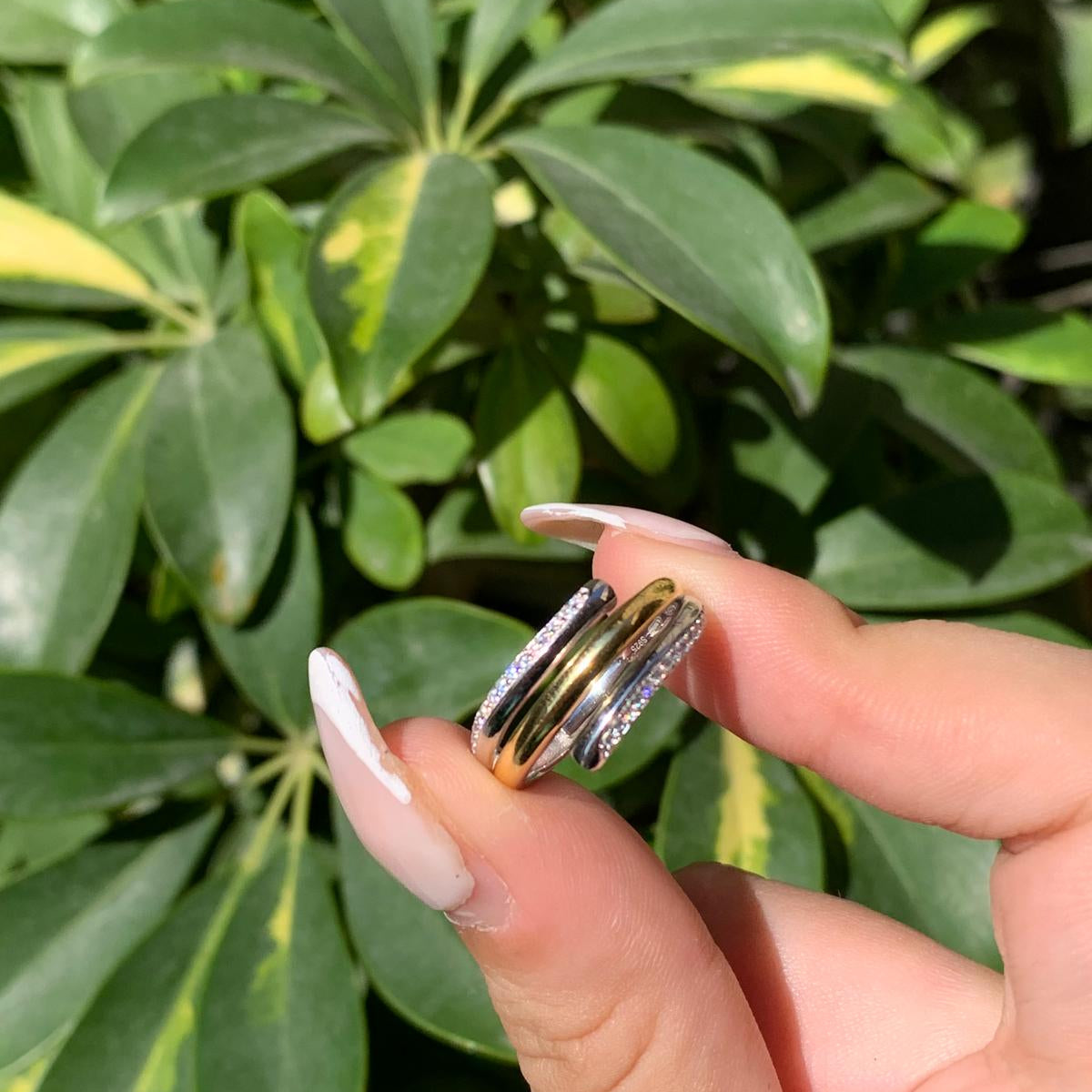 Anello tris bilocore