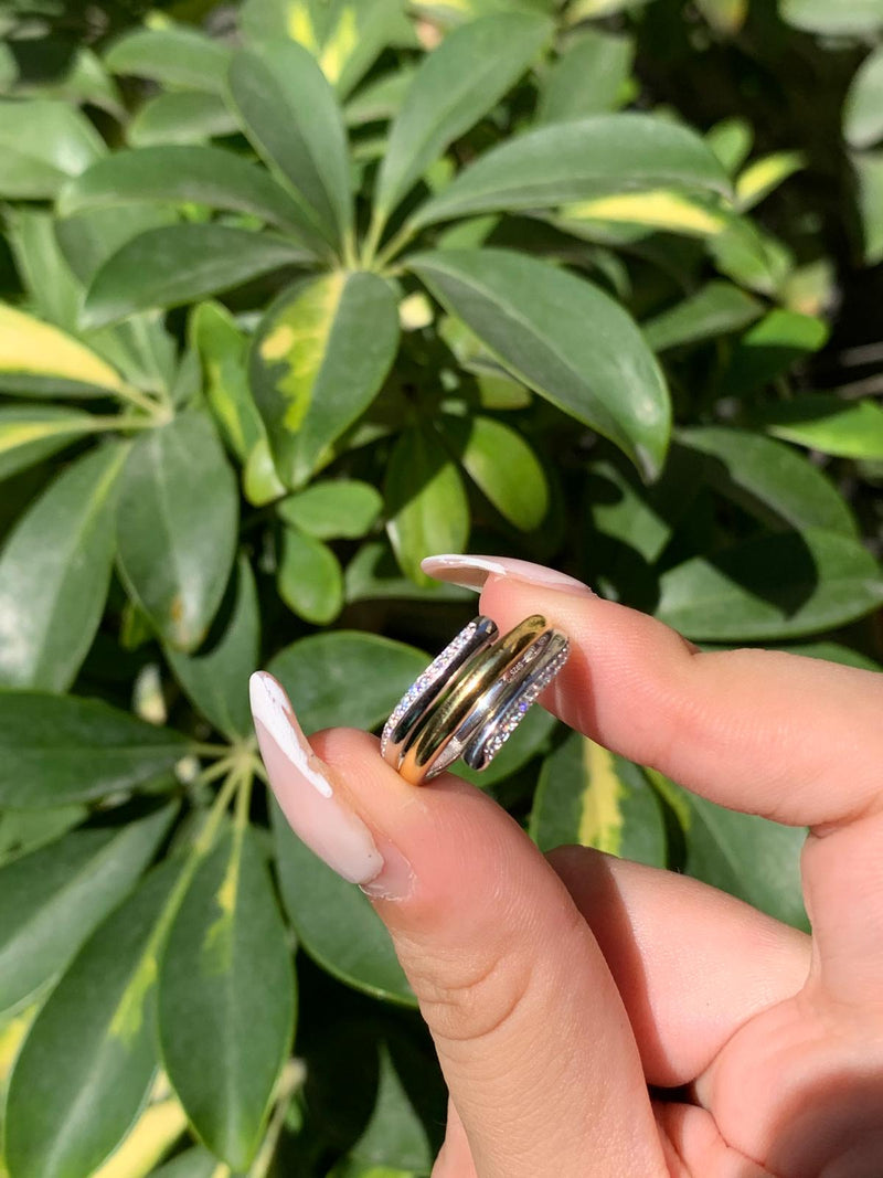 Anello tris bilocore