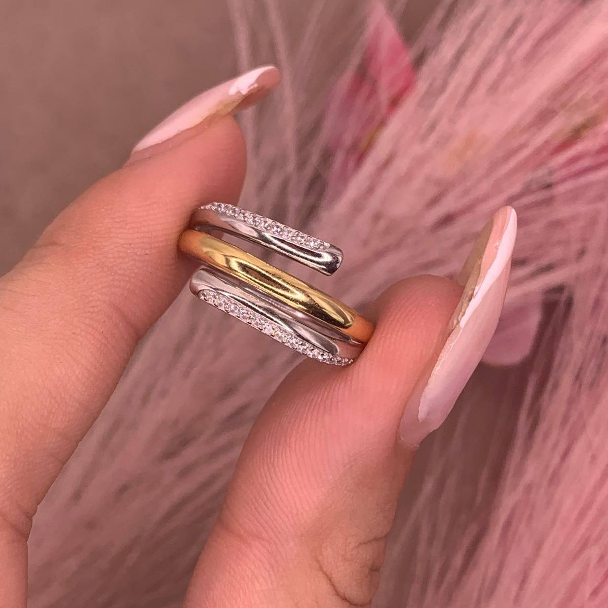 Anello tris bilocore