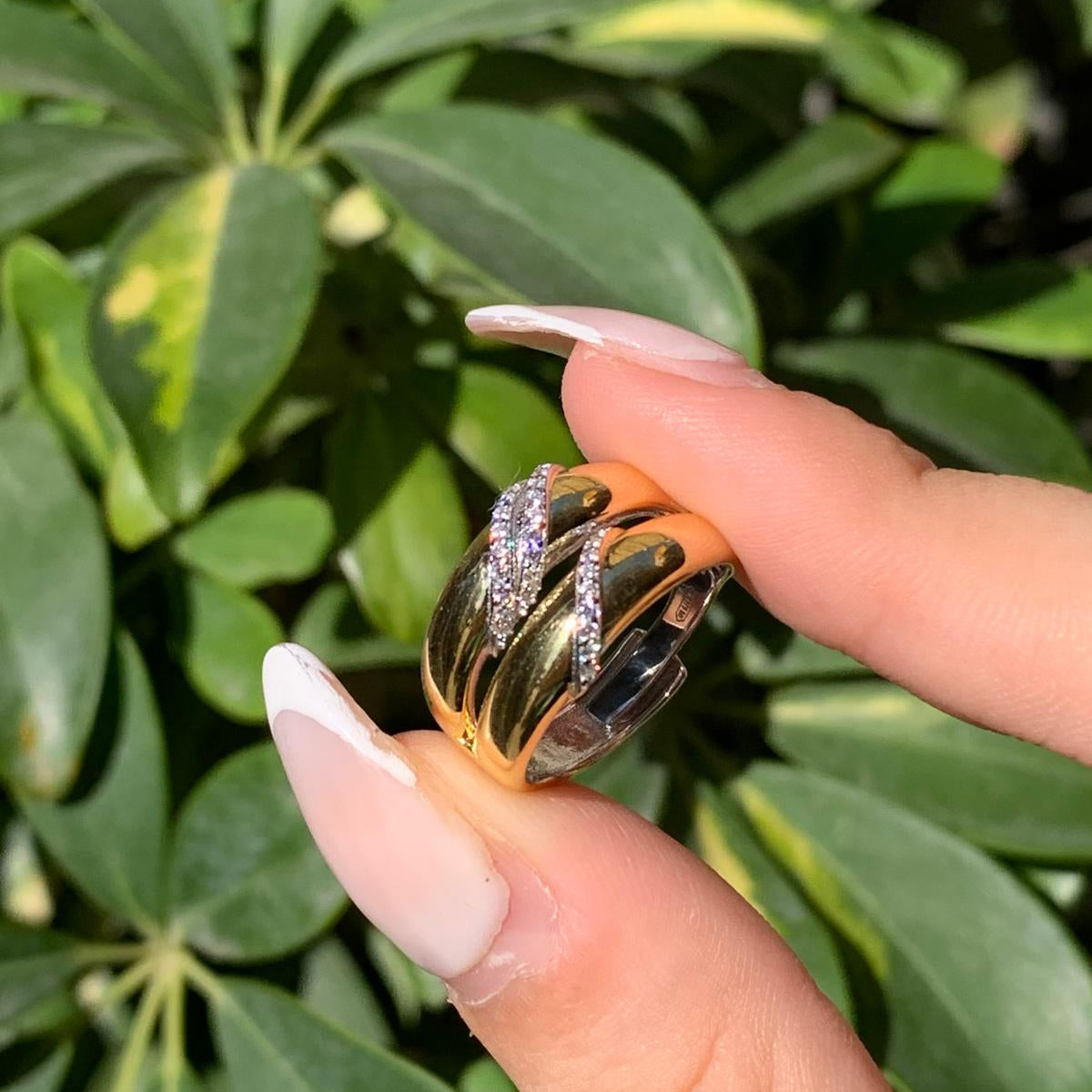 Anello big bicolore