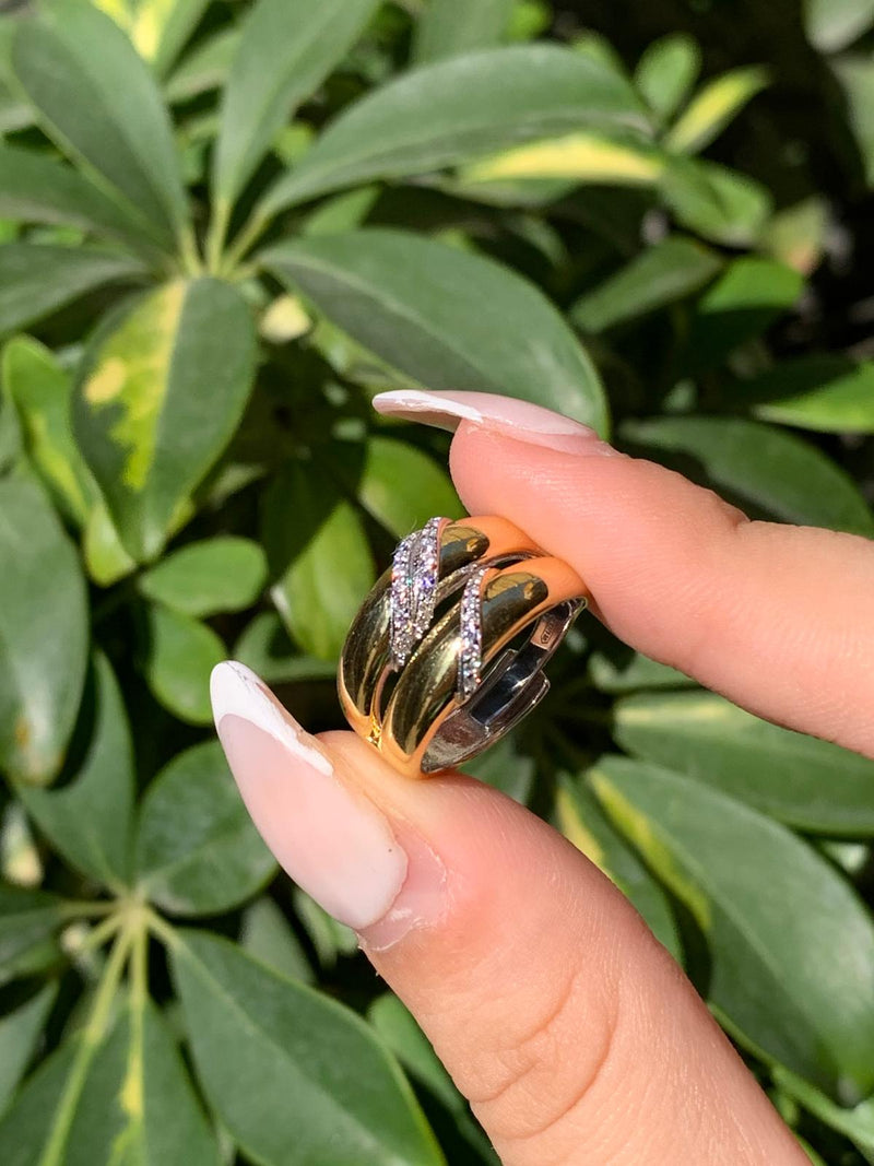 Anello big bicolore
