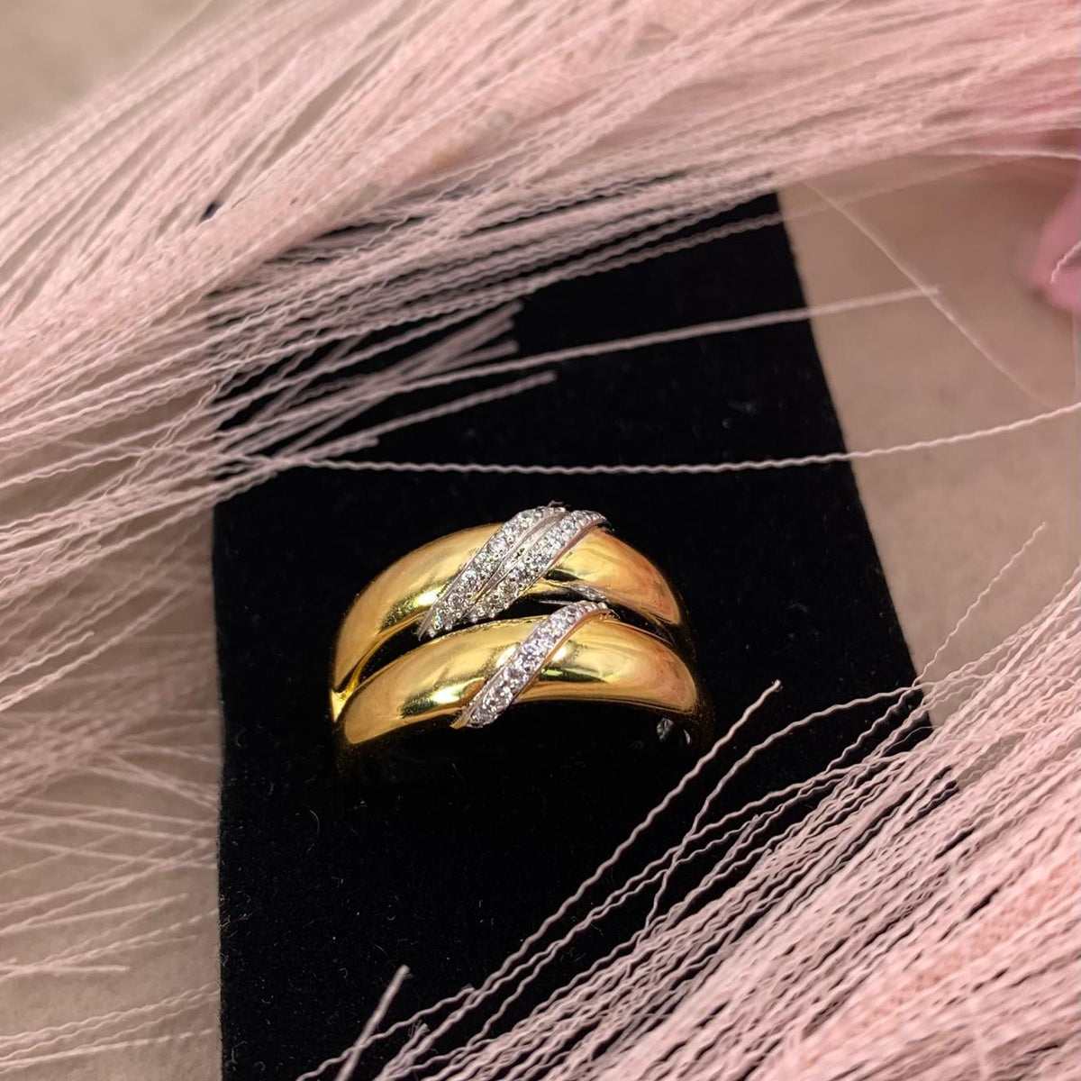 Anello big bicolore
