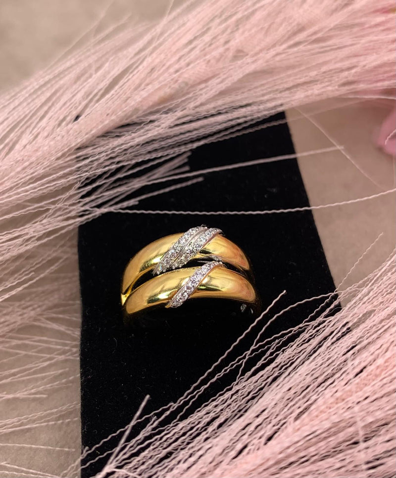 Anello big bicolore