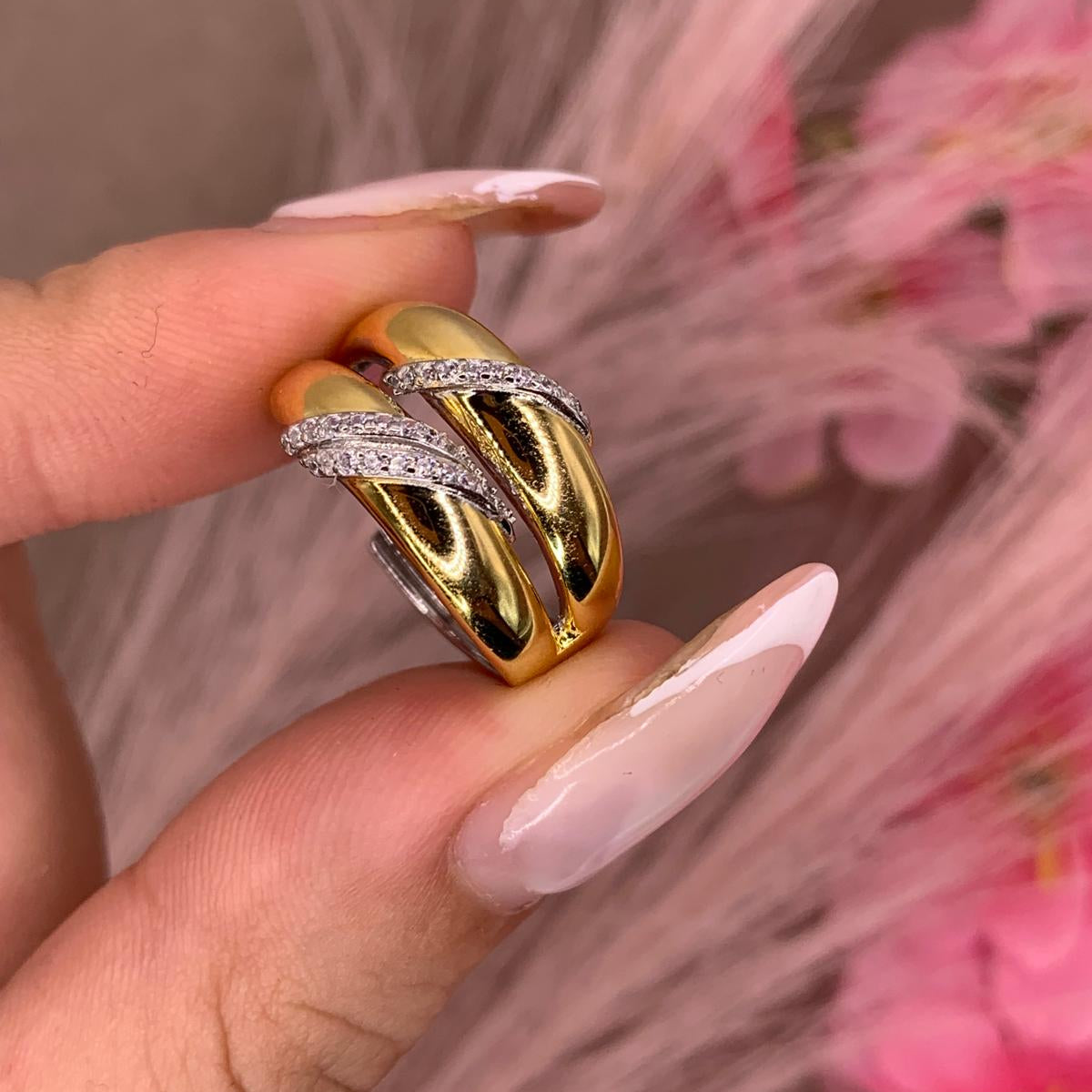 Anello big bicolore