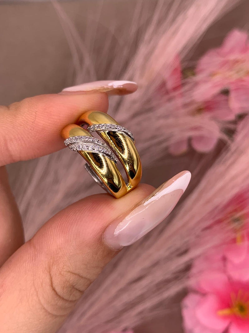 Anello big bicolore