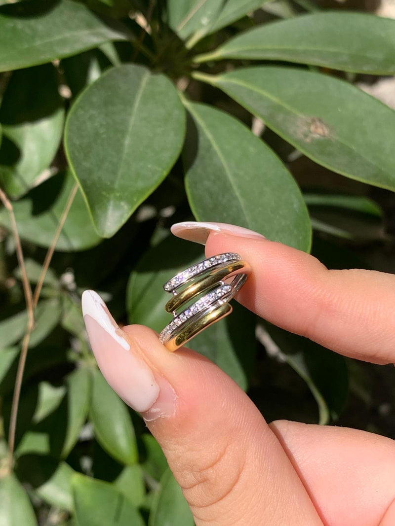 Anello doppio bicolore