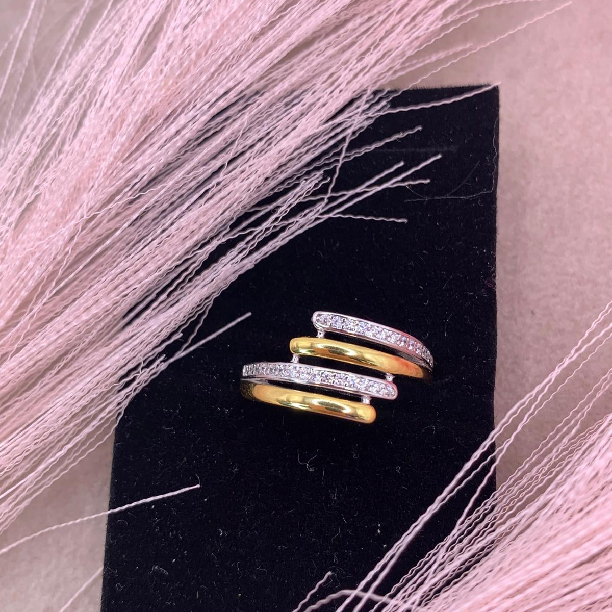 Anello doppio bicolore