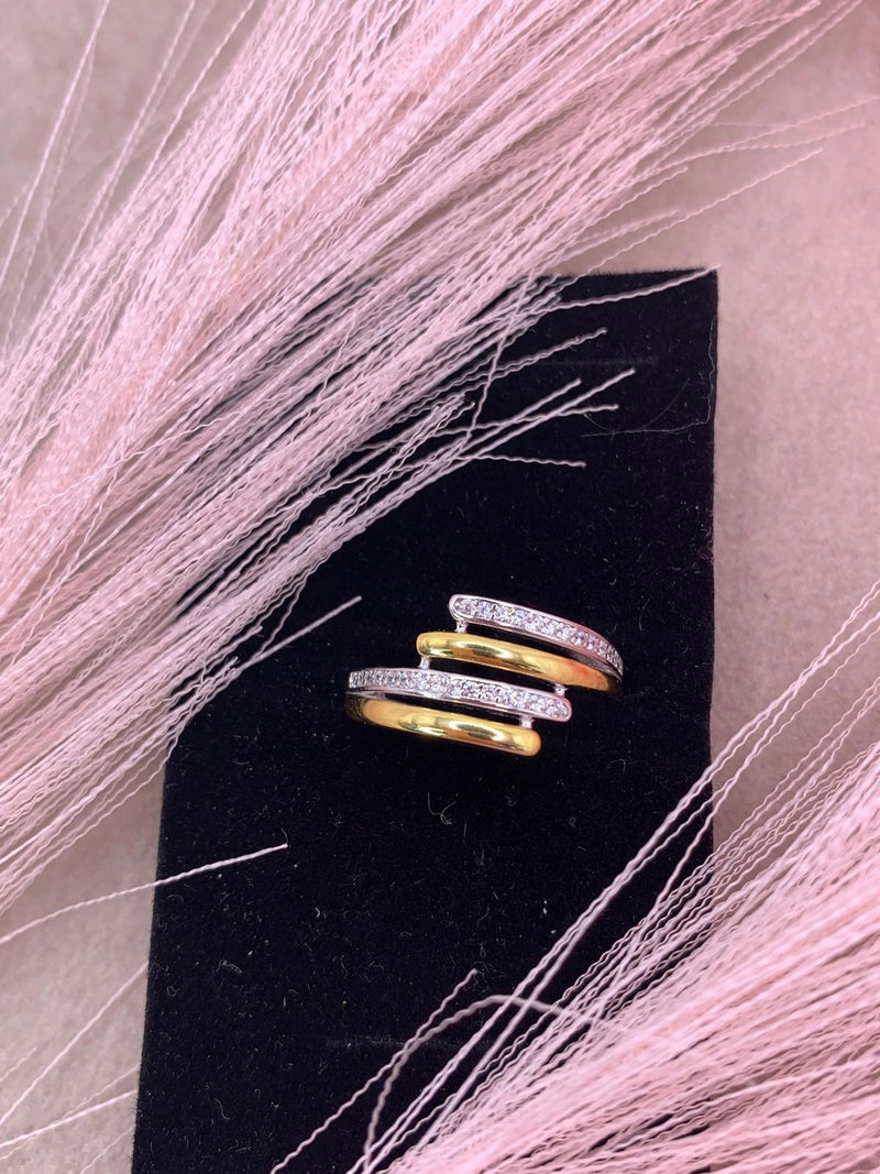 Anello doppio bicolore