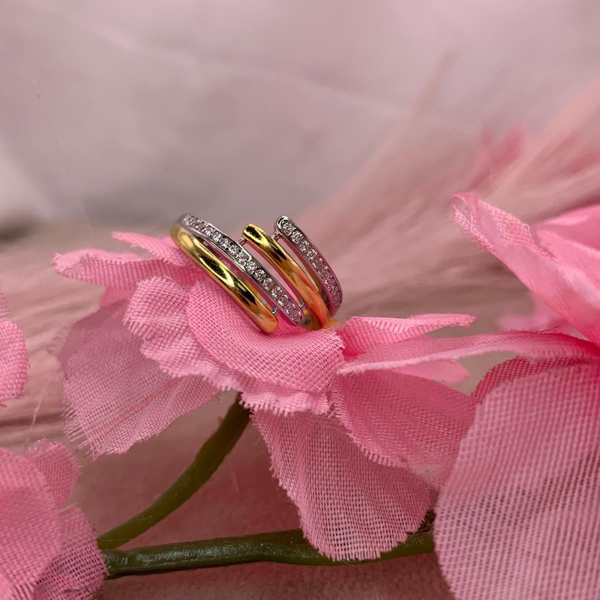 Anello doppio bicolore