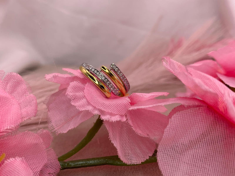 Anello doppio bicolore