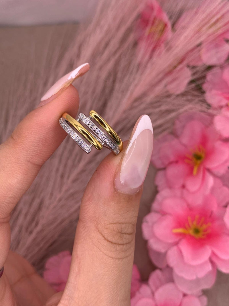 Anello doppio bicolore