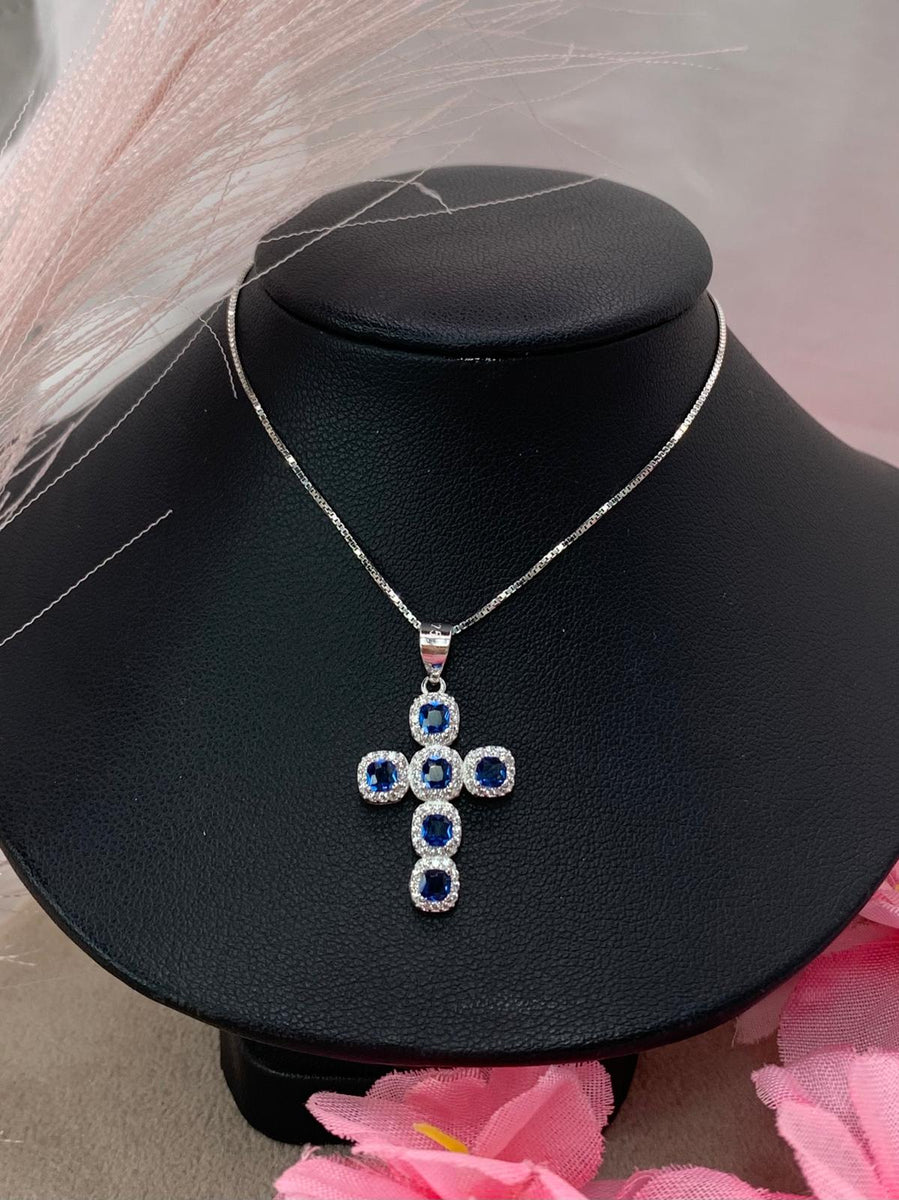 Collana croce arcobaleno