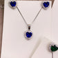 Parure cuore colorato