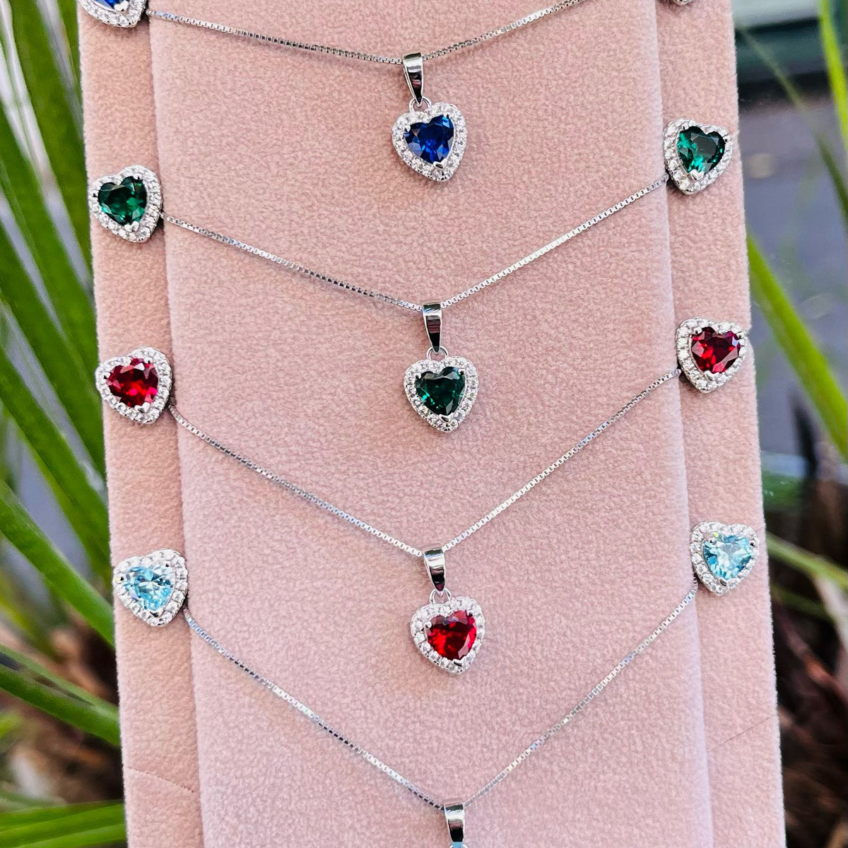 Parure cuore colorato