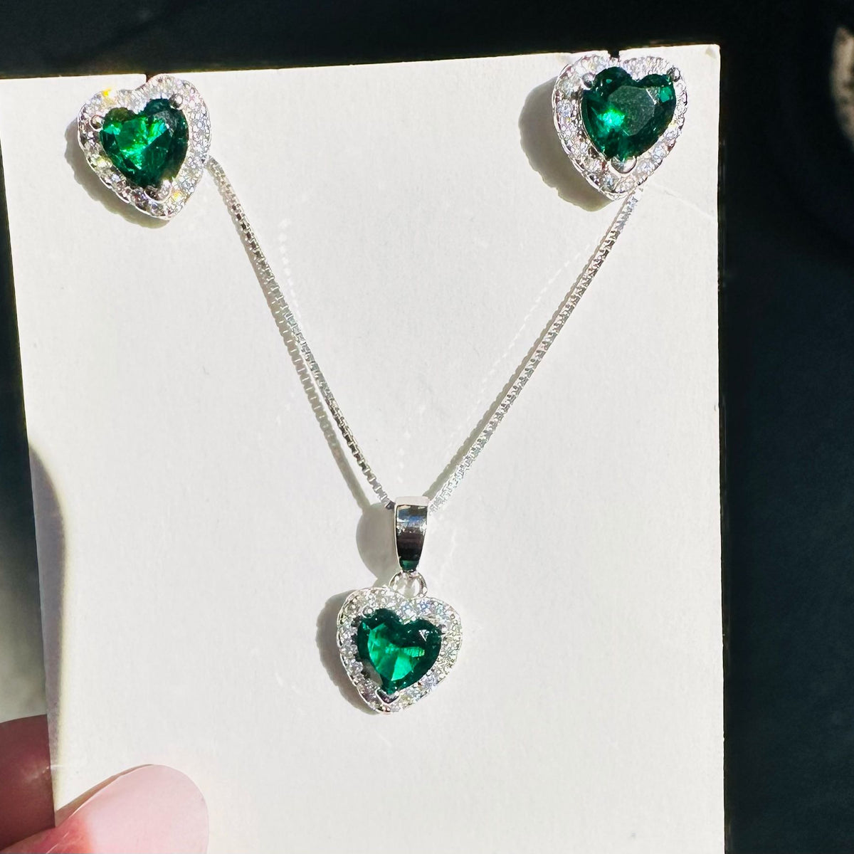 Parure cuore colorato