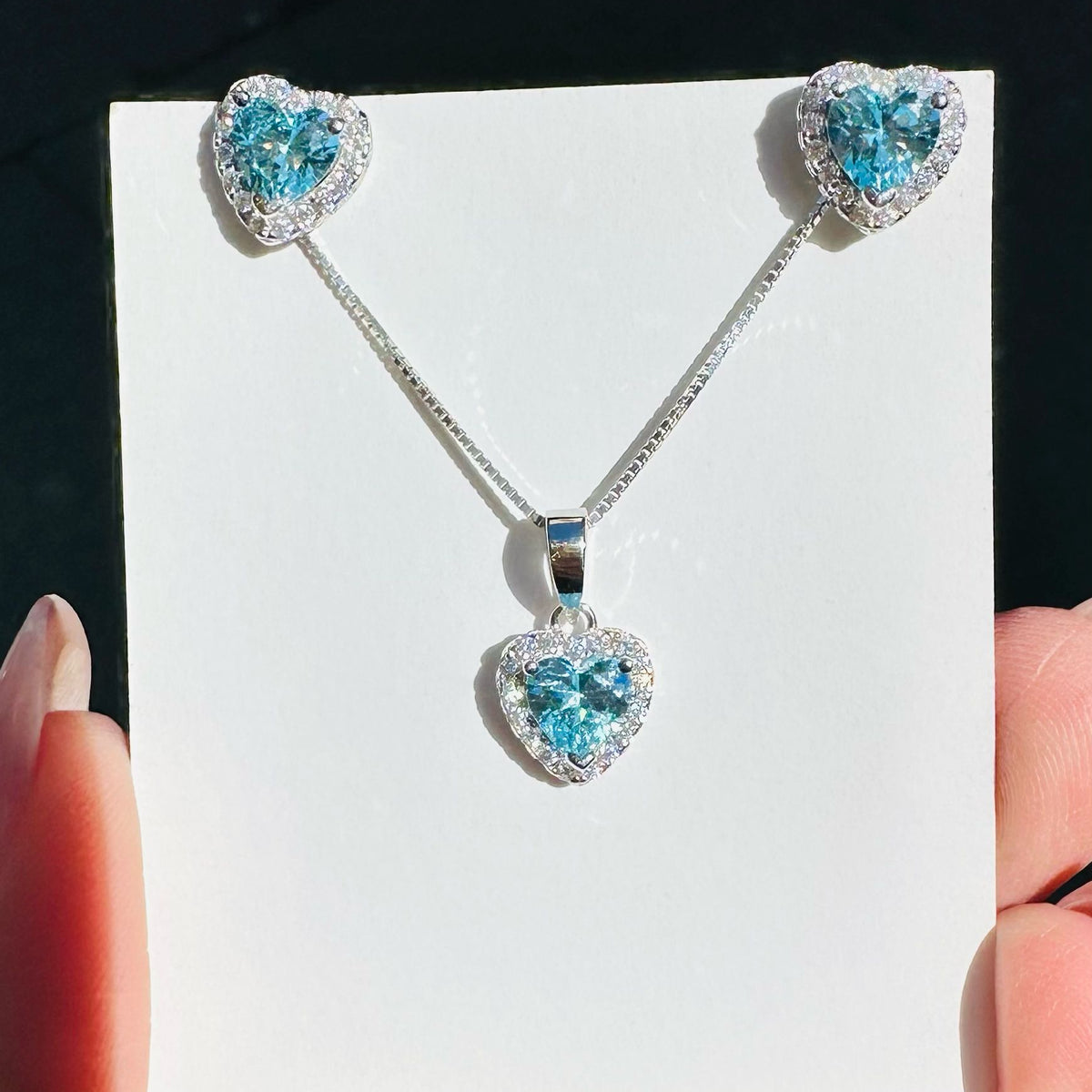 Parure cuore colorato