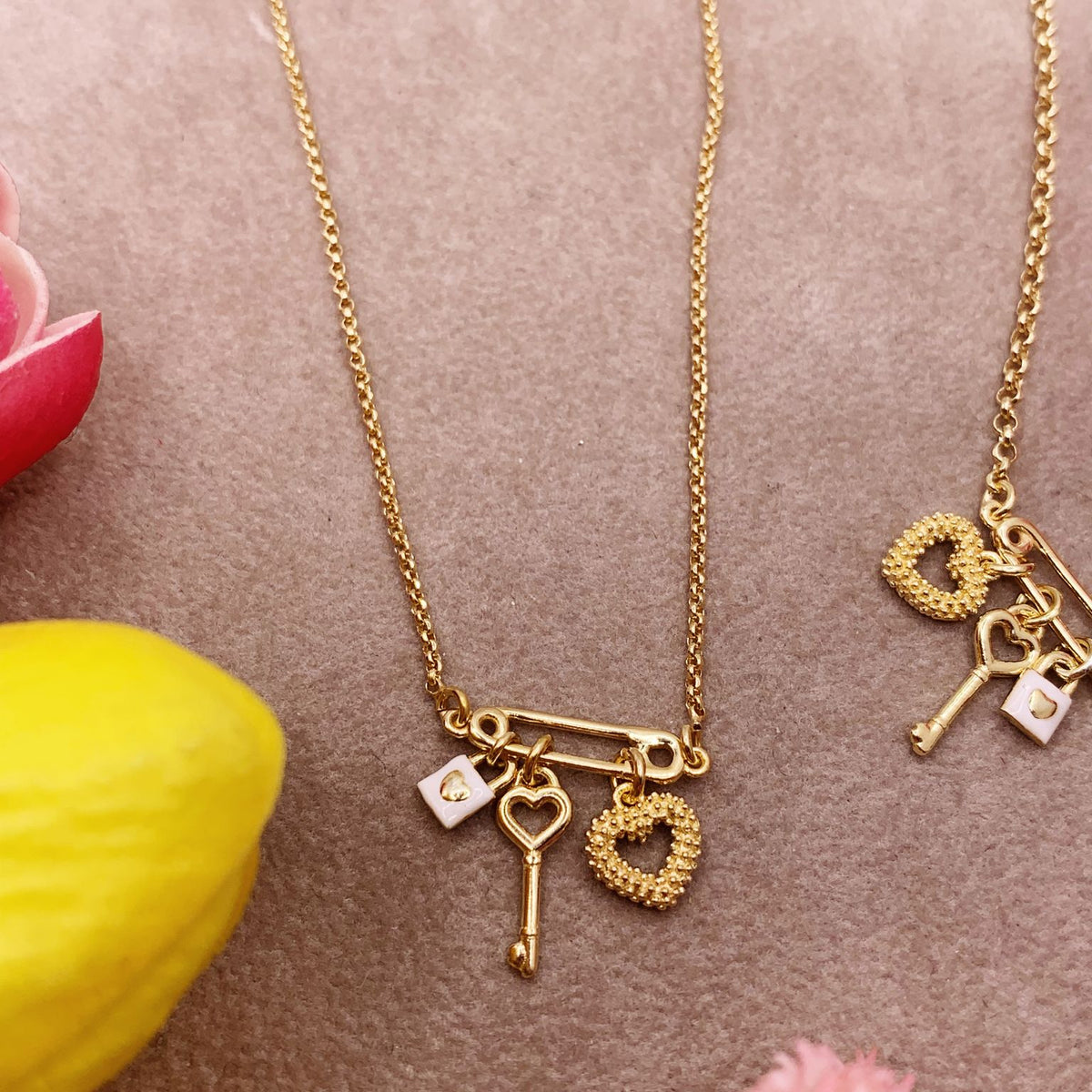 Collana heart key