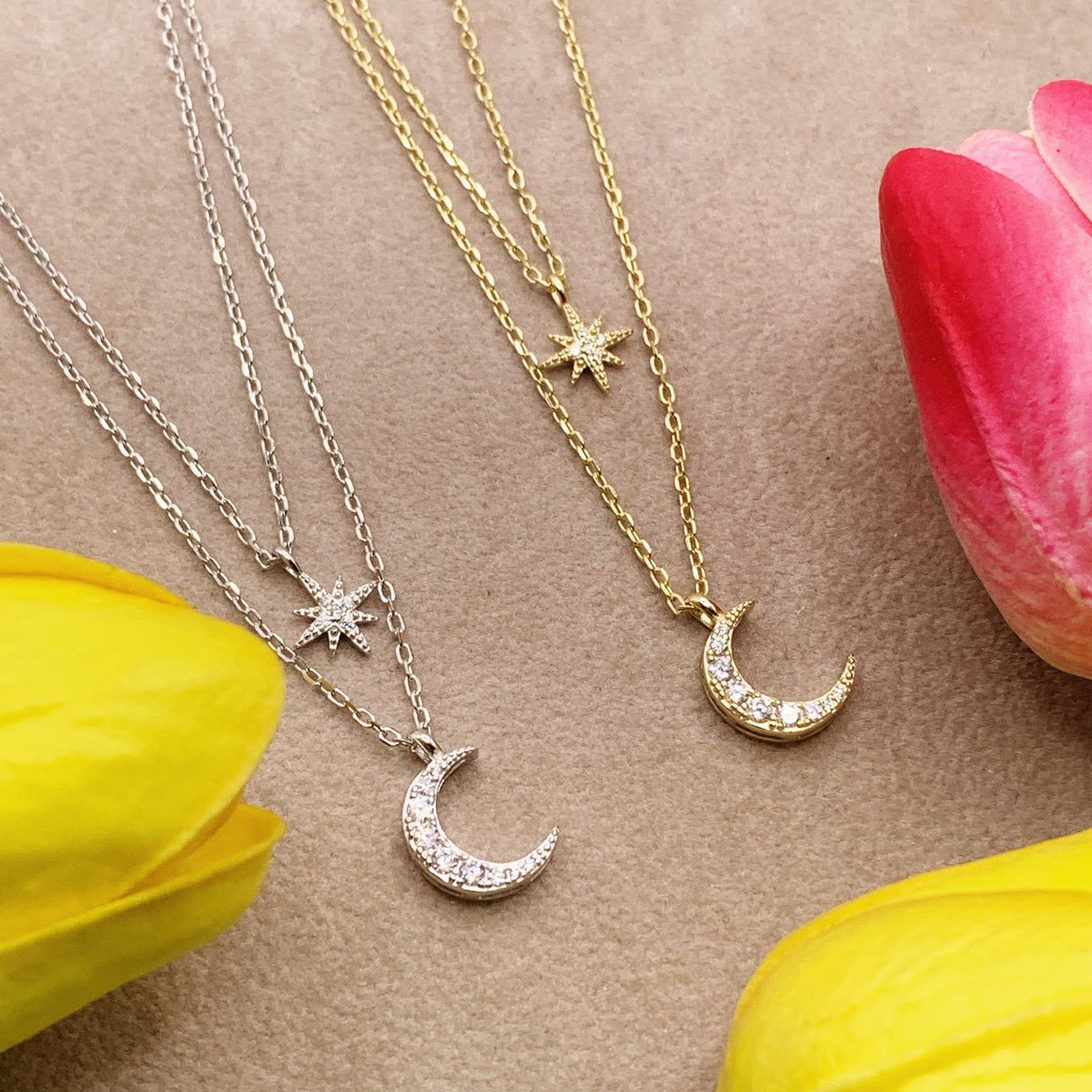 Collana doppio filo moon