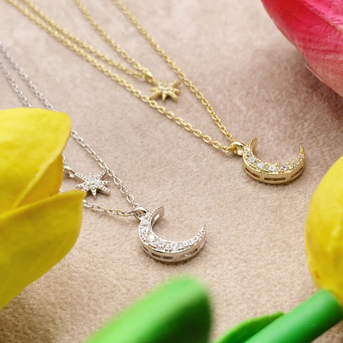 Collana doppio filo moon