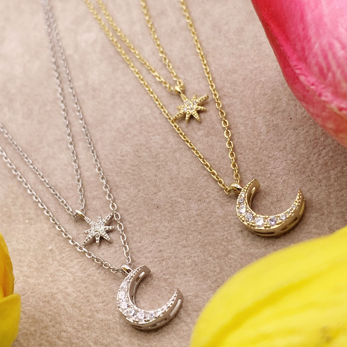 Collana doppio filo moon
