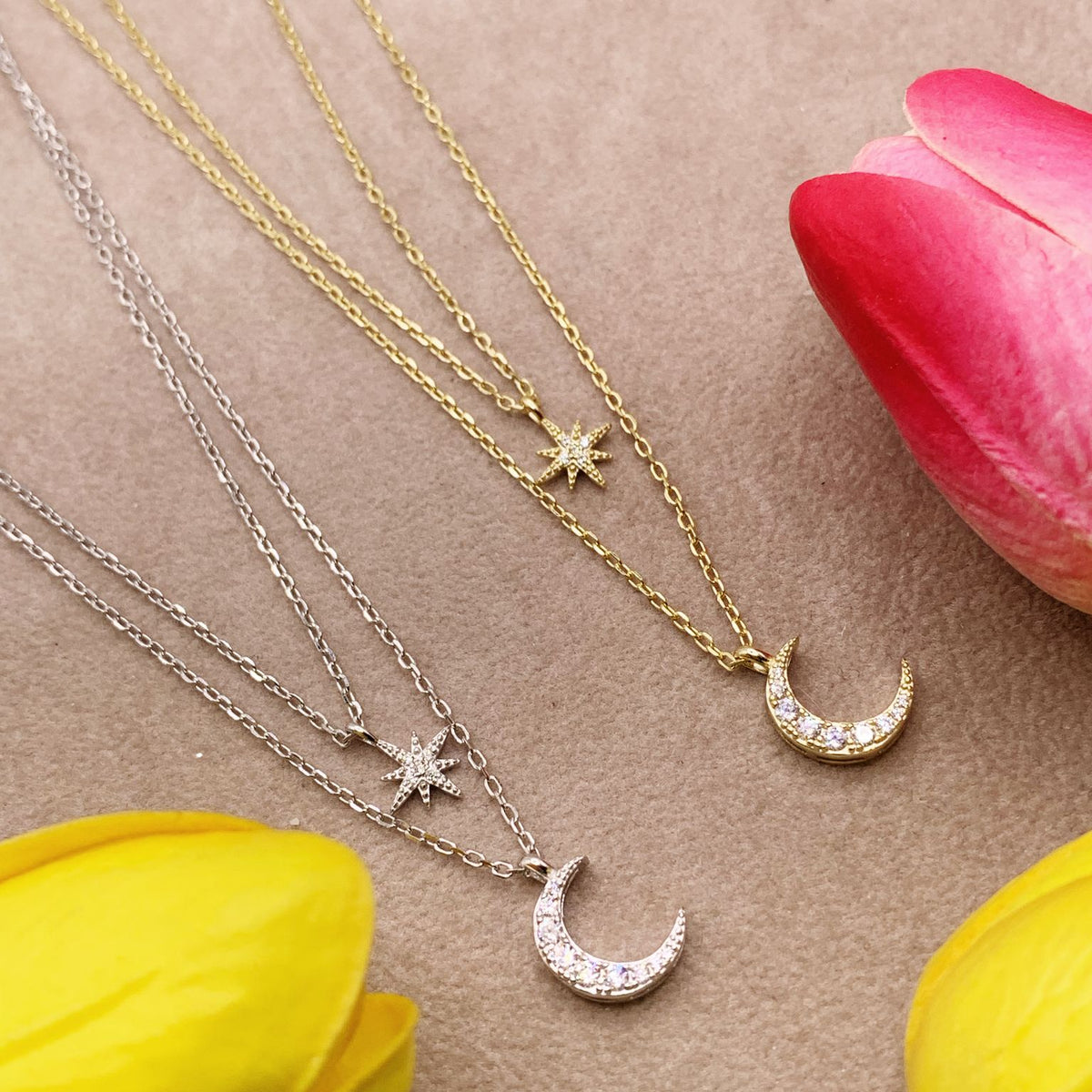 Collana doppio filo moon
