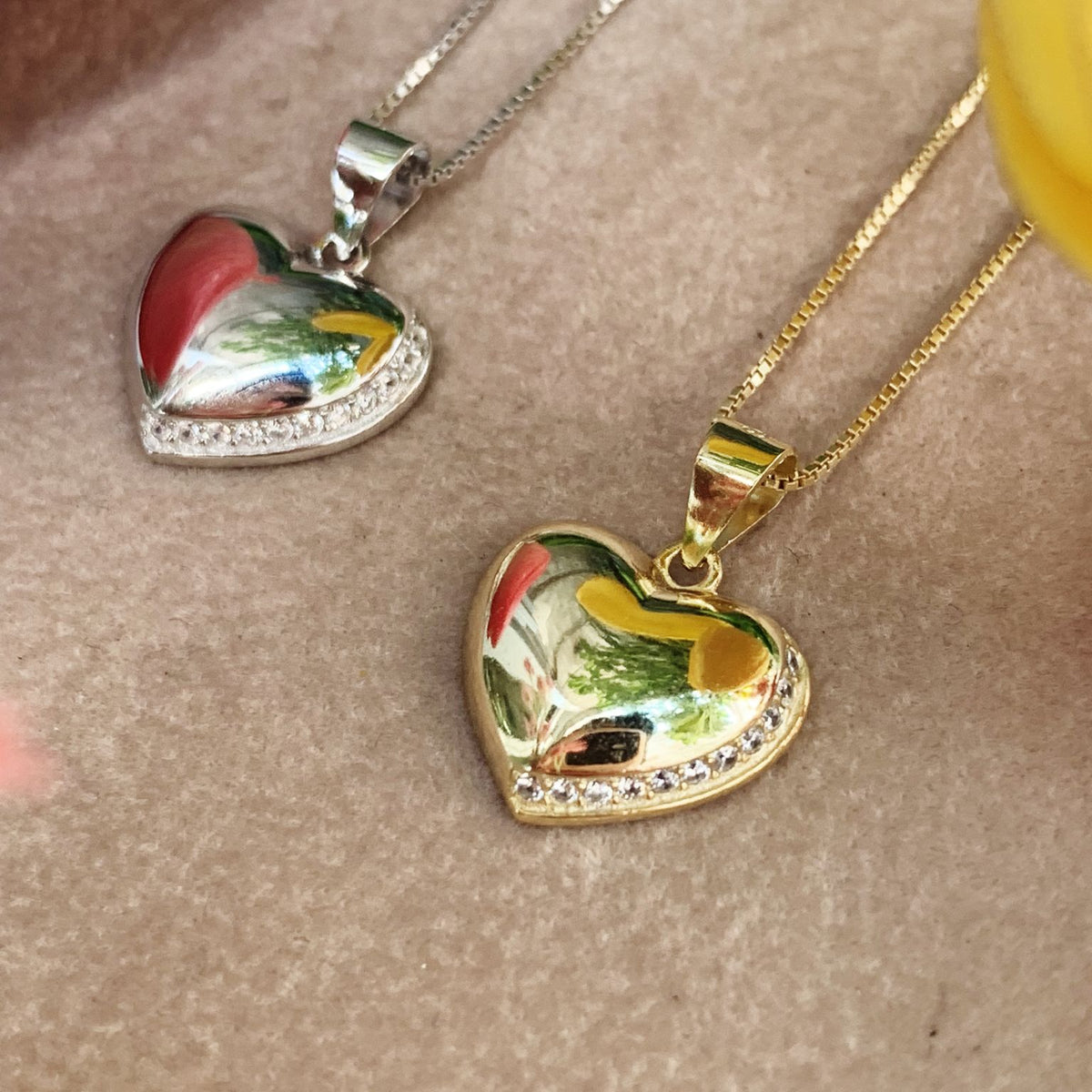 Collana cuore strass