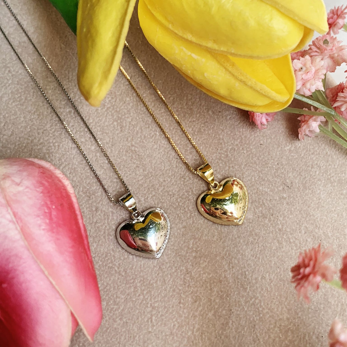 Collana cuore strass