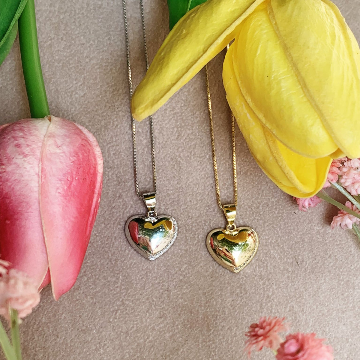 Collana cuore strass