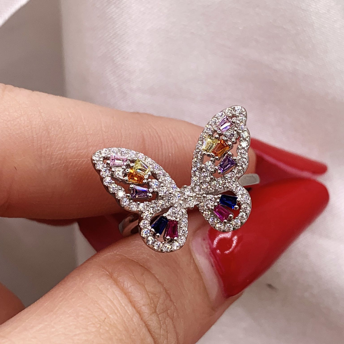 Anello butterfly rainbow
