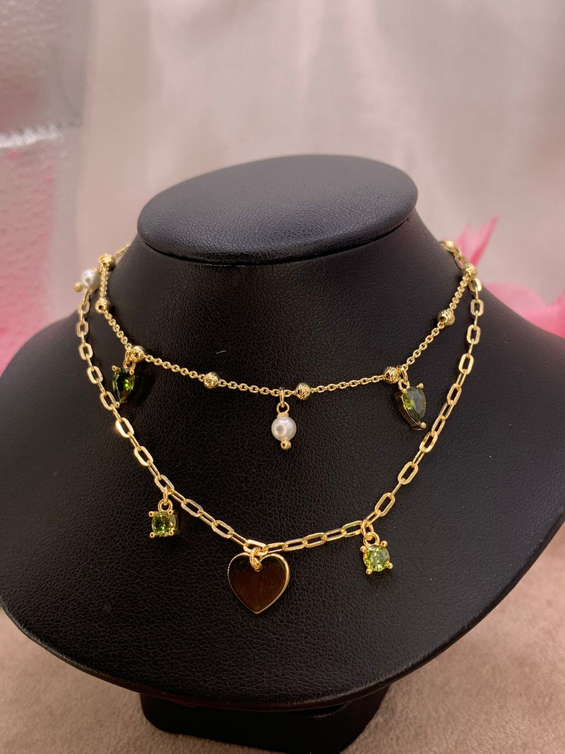 Combo collane green heart
