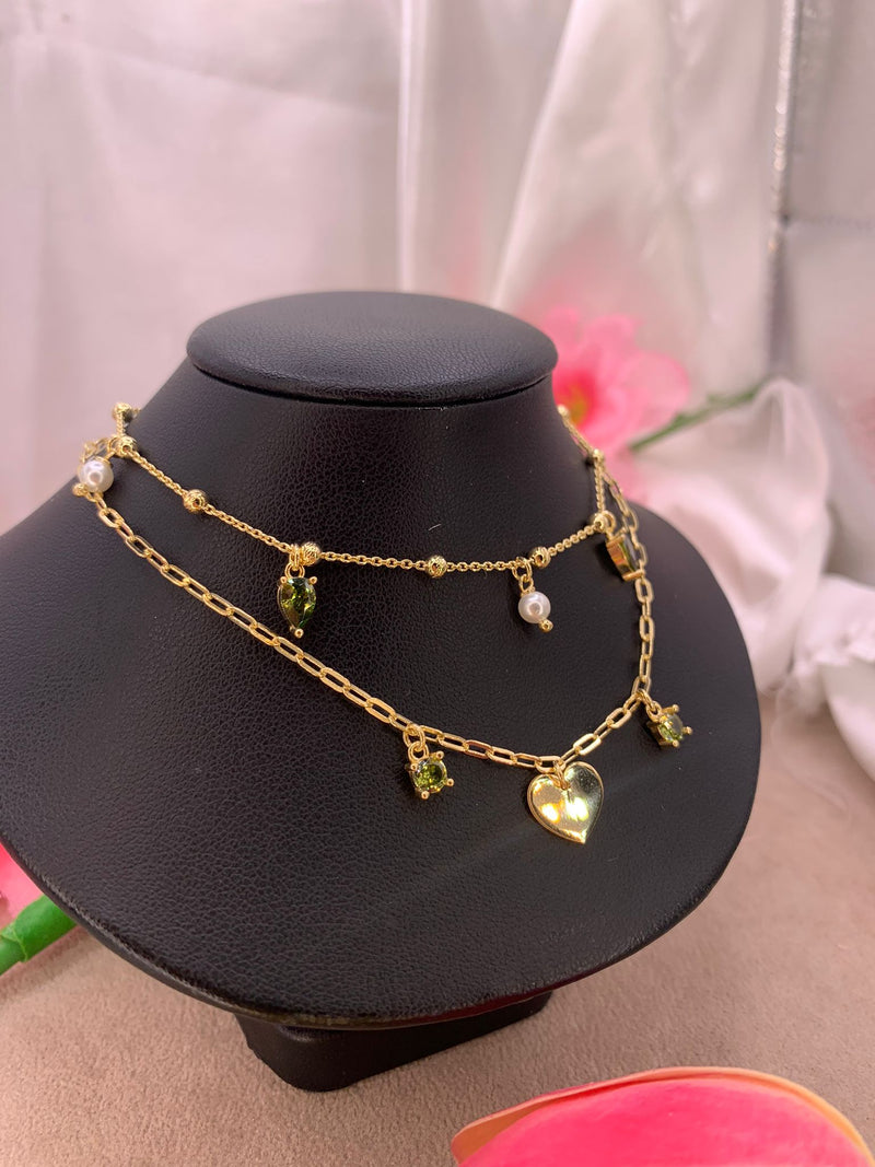 Combo collane green heart
