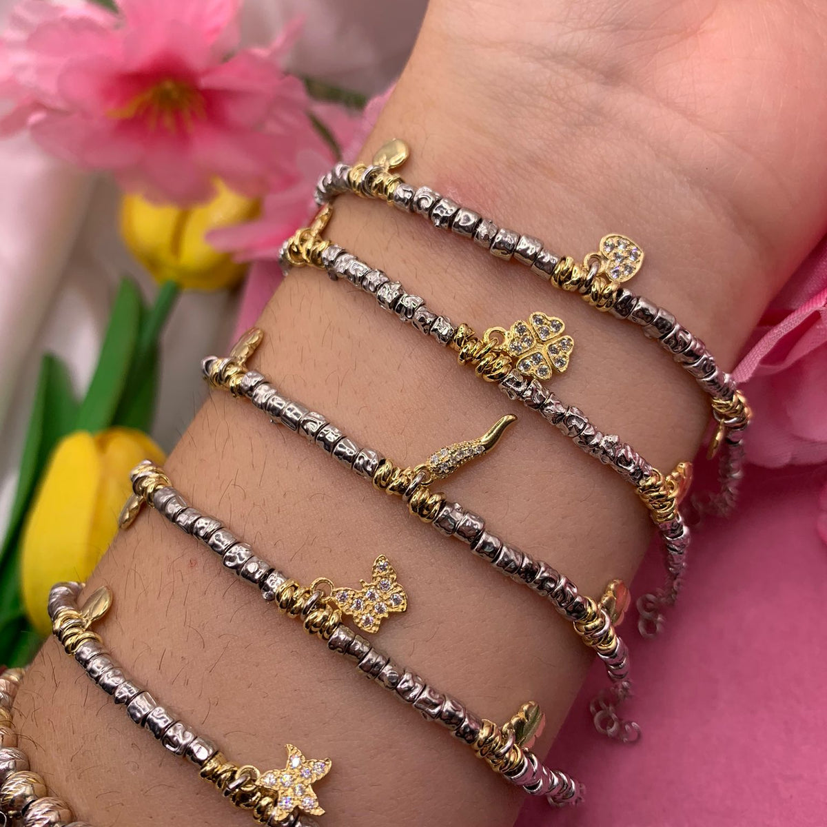 Bracciale rotelle con charm