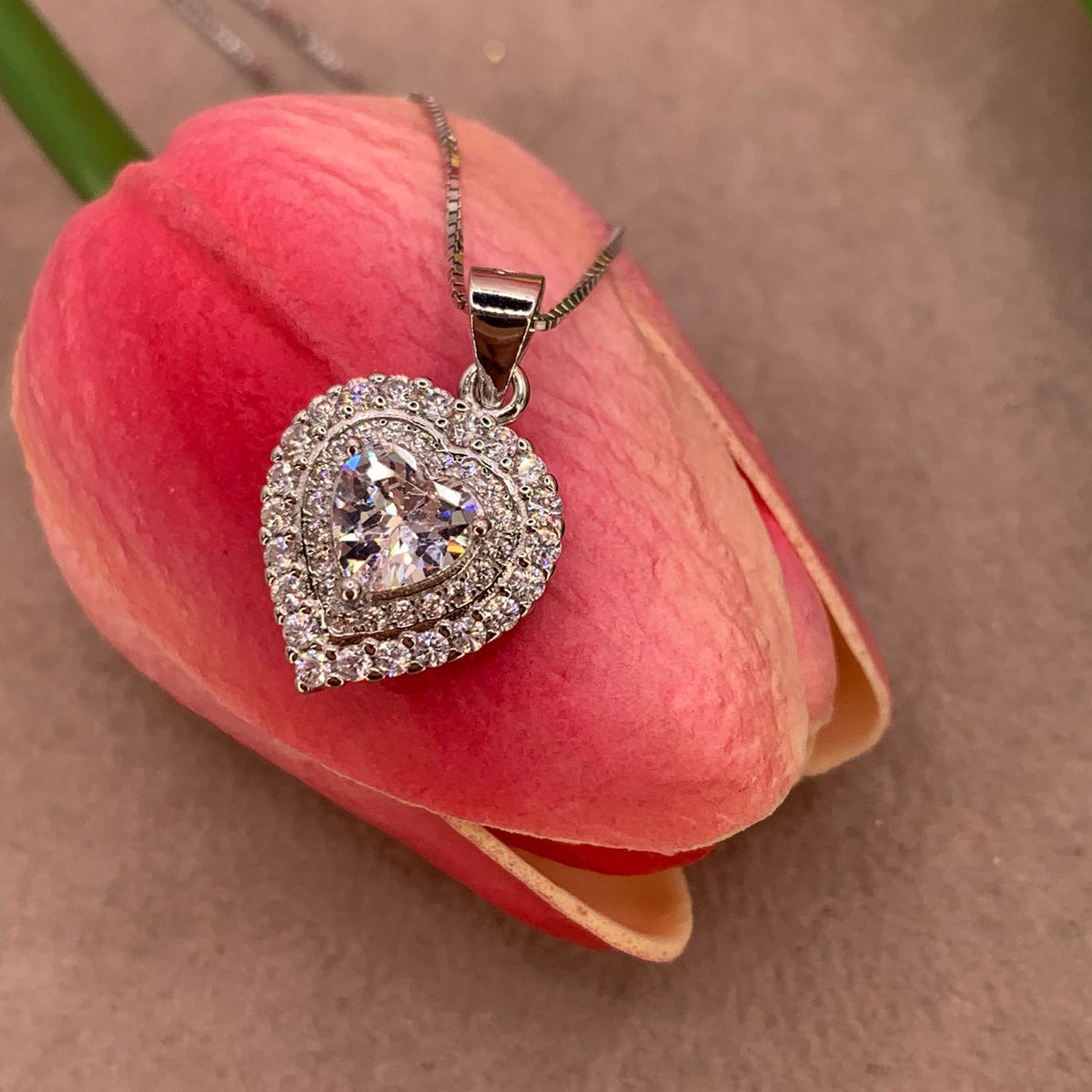 Collana cuore diamante