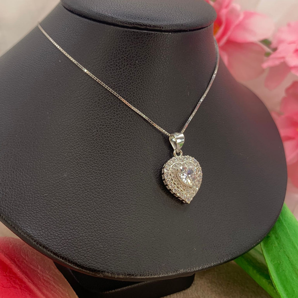 Collana cuore diamante