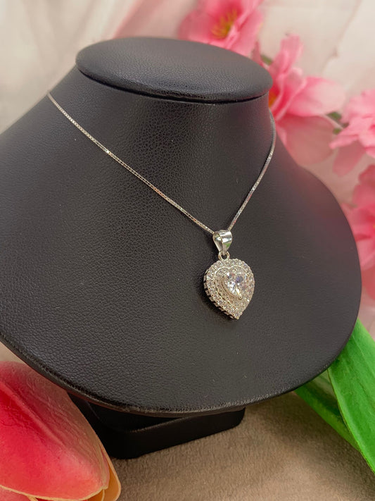 Collana cuore diamante