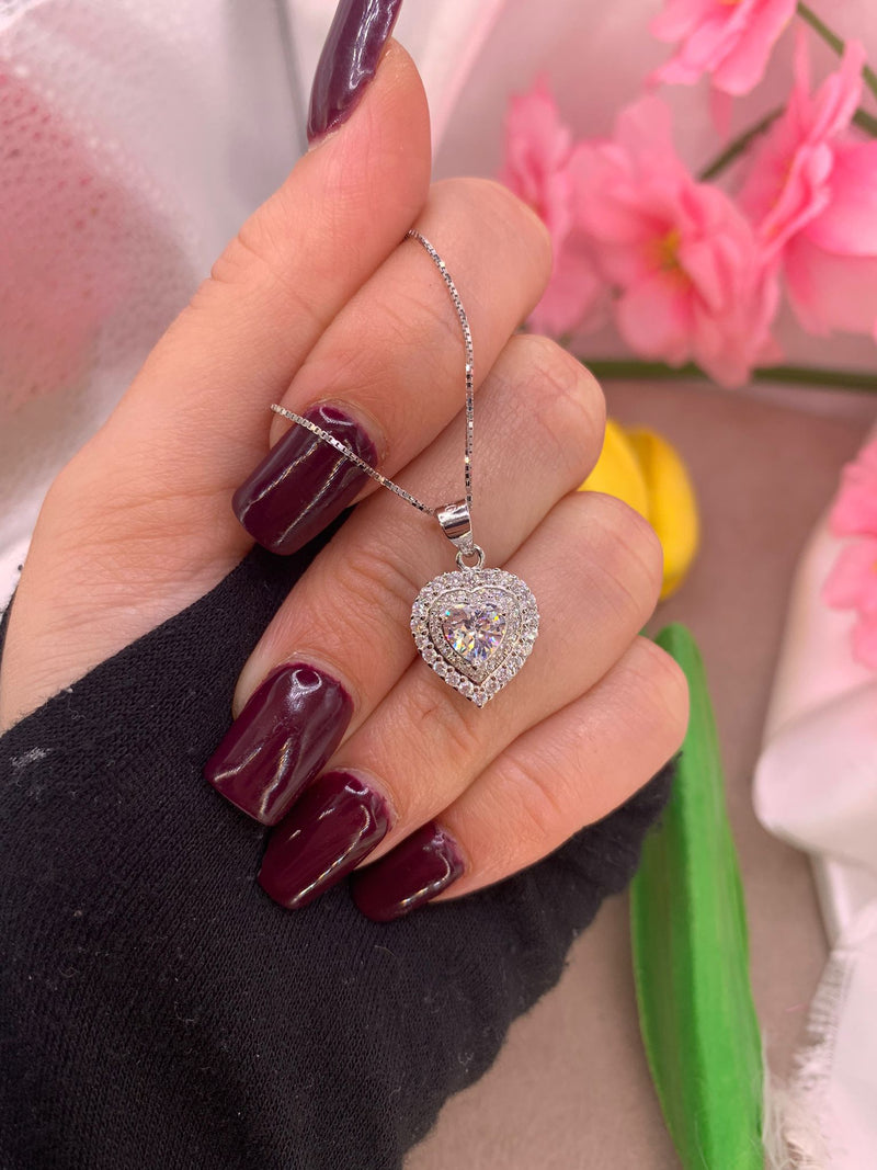Collana cuore diamante