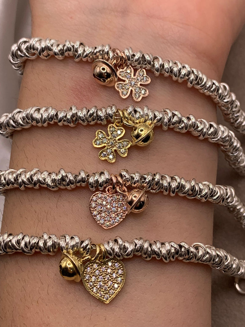 Bracciale nodini ciondolo