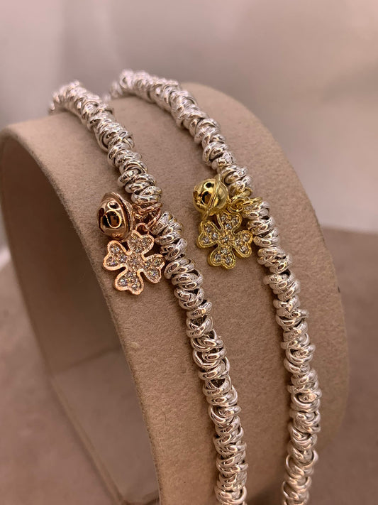 Bracciale nodini ciondolo