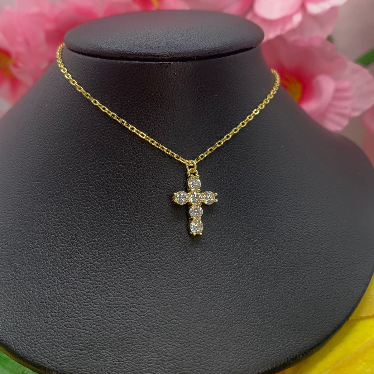 Collana croce mini gold