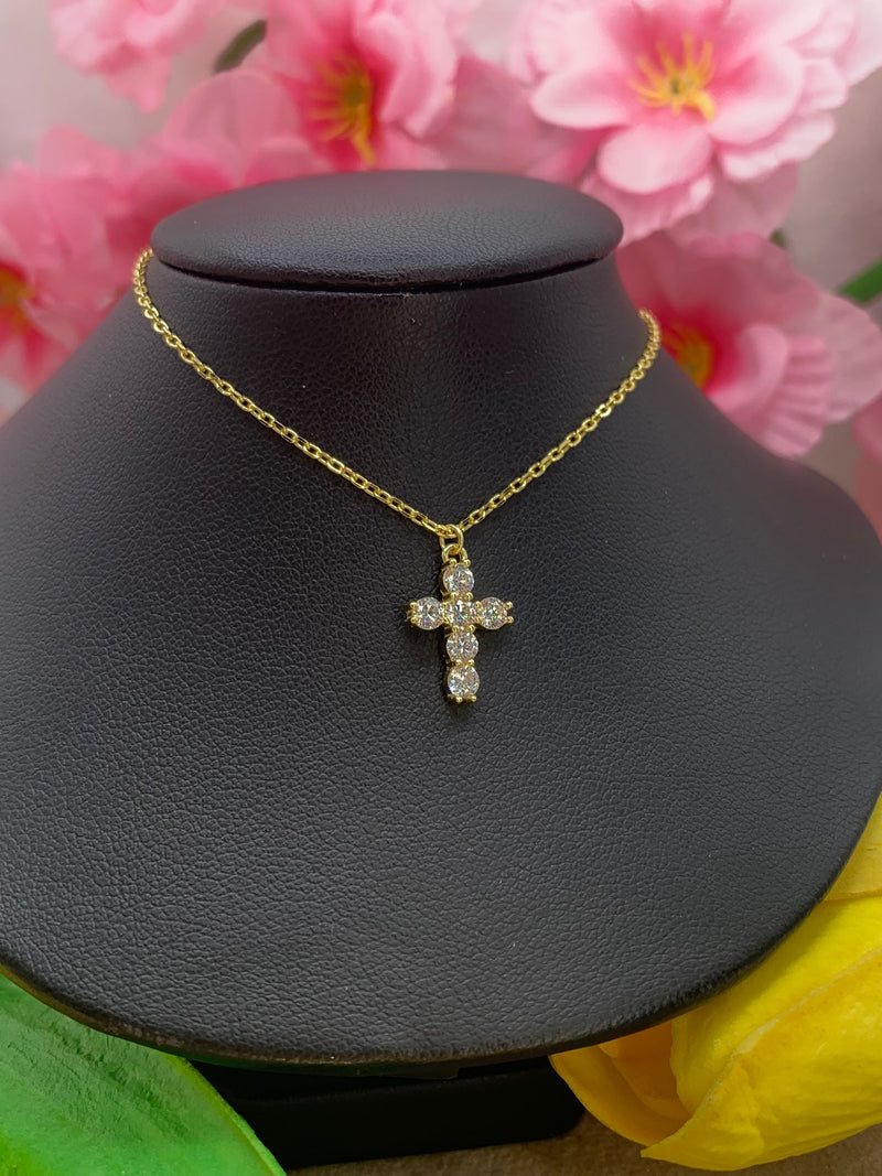 Collana croce mini gold
