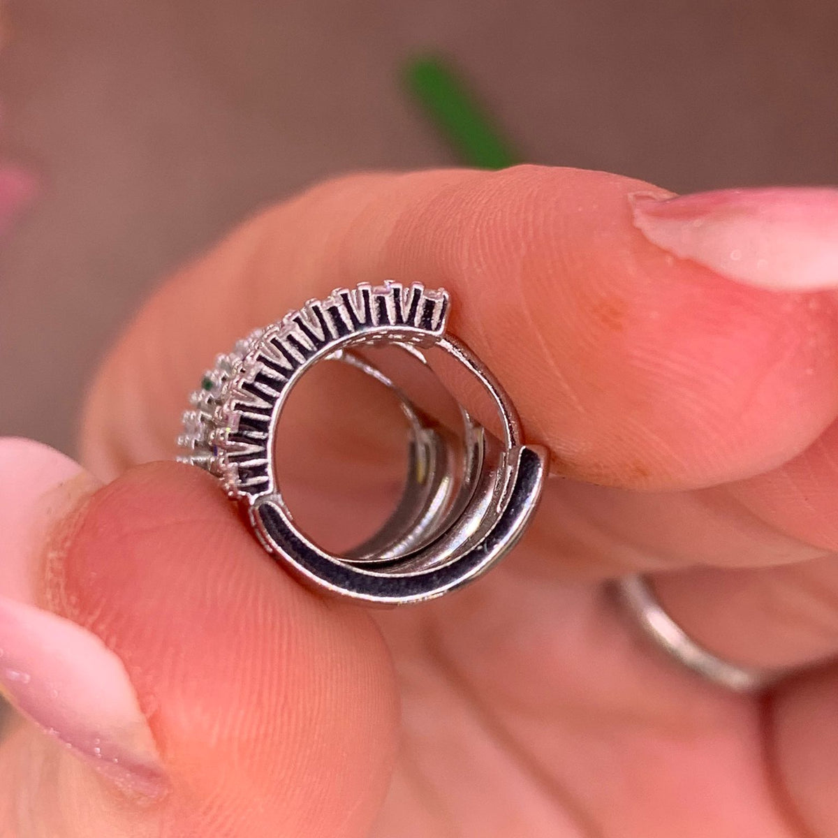 Orecchini cerchietti tiara